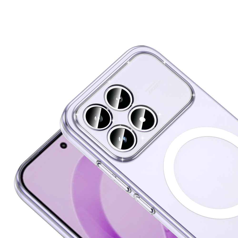 Xiaomi Poco F8 Pro Kamera Korumalı M-Safe Şarj Özellikli Şeffaf Zore London Sert PC Kapak