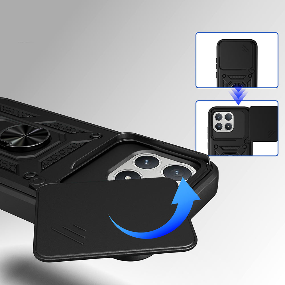 Xiaomi Poco F8 Pro Kılıf Magnetik Standlı Kamera Korumalı Zore Sürgülü Vega Kapak