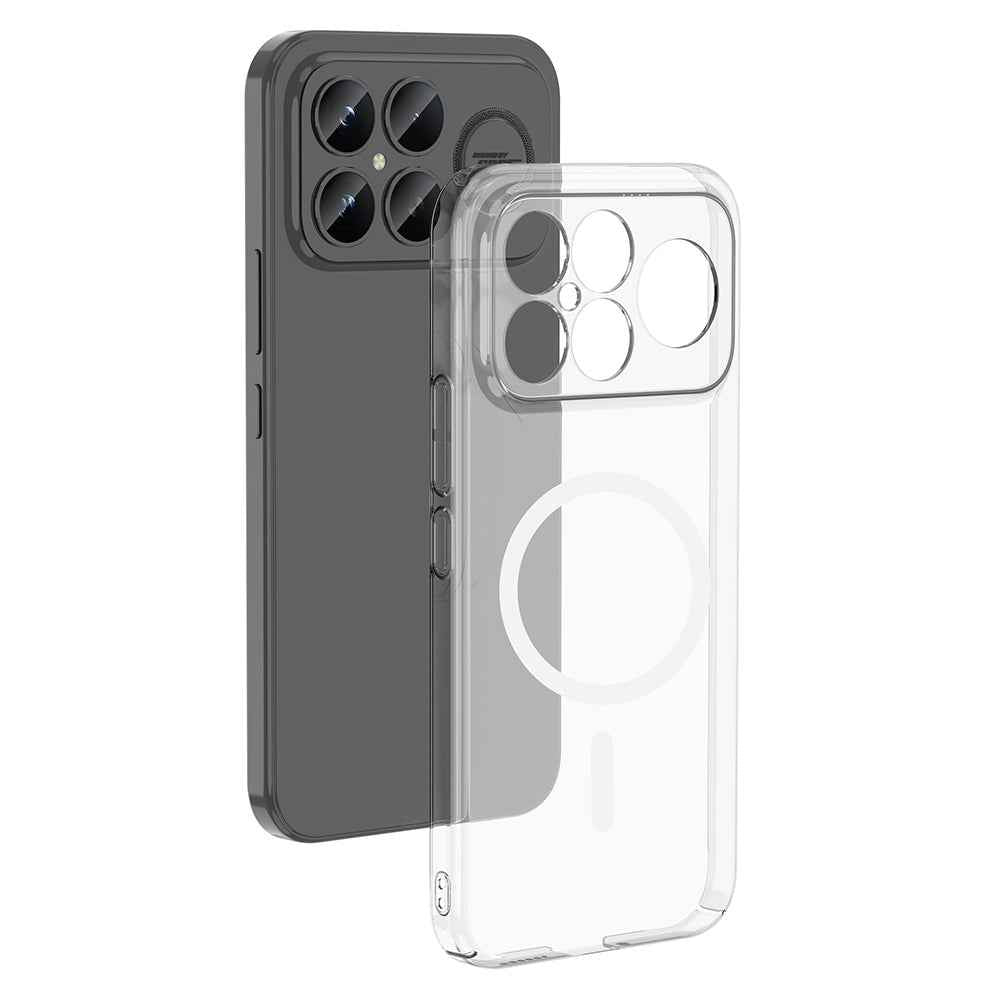 Xiaomi Poco F8 Ultra Kamera Korumalı M-Safe Şarj Özellikli Şeffaf Zore London Sert PC Kapak