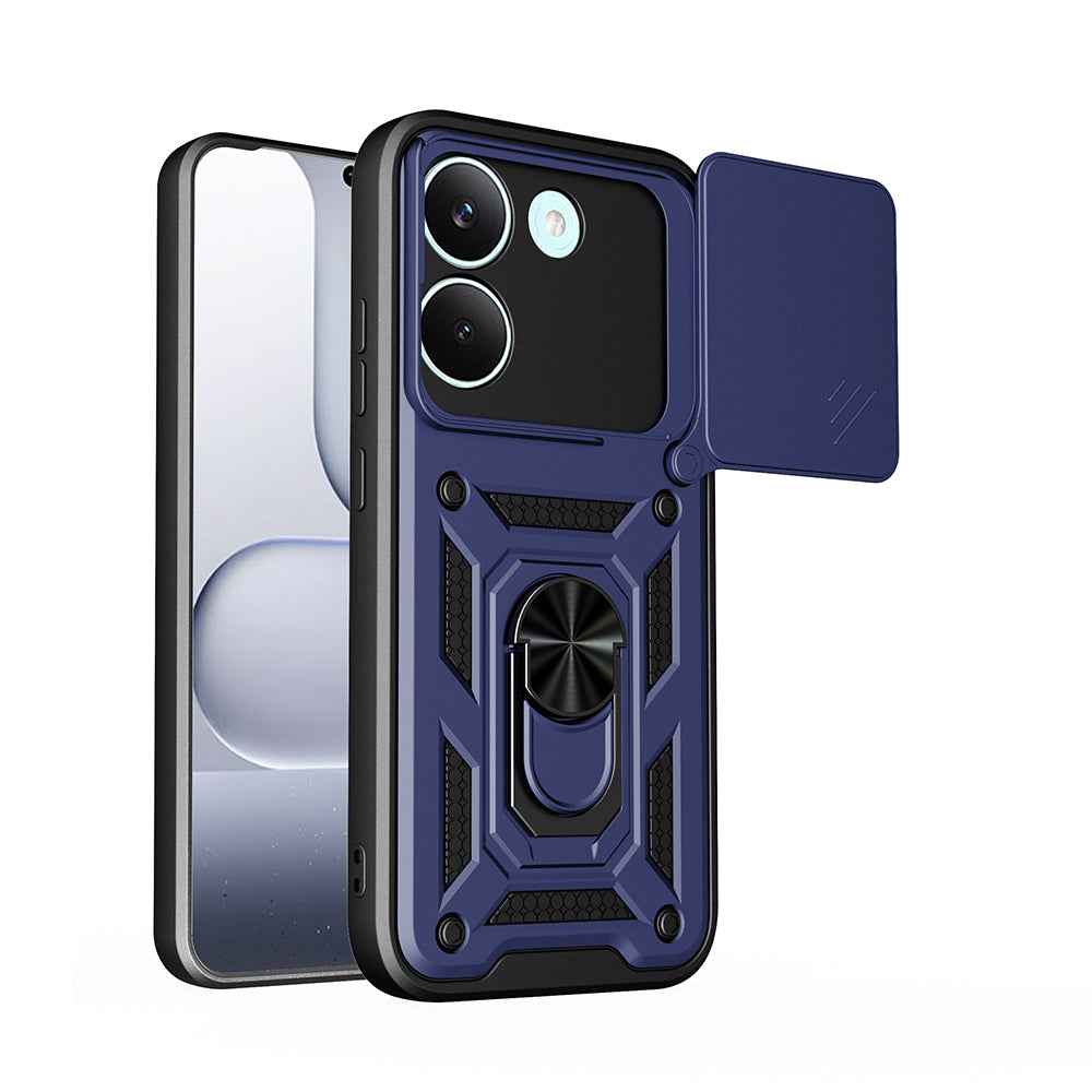 Xiaomi Poco X8 Pro Kılıf Magnetik Standlı Kamera Korumalı Zore Sürgülü Vega Kapak