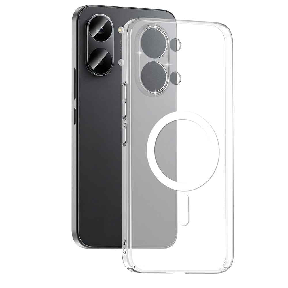 Xiaomi Poco X8 Pro Max Kamera Korumalı M-Safe Şarj Özellikli Şeffaf Zore London Sert PC Kapak