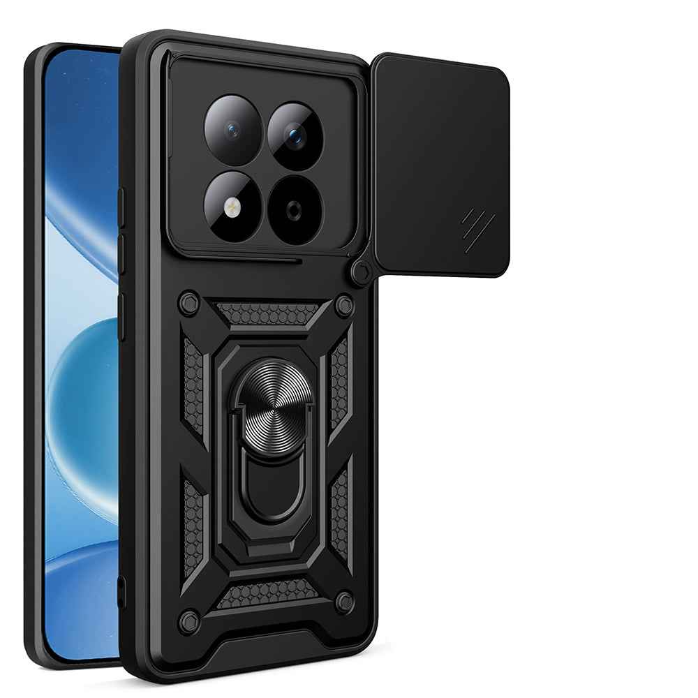 Xiaomi Redmi Note 15 Pro 4G Kılıf Magnetik Standlı Kamera Korumalı Zore Sürgülü Vega Kapak