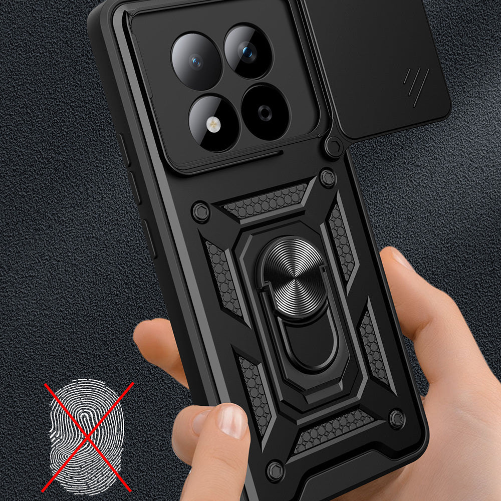 Xiaomi Redmi Note 15 Pro Kılıf Magnetik Standlı Kamera Korumalı Zore Sürgülü Vega Kapak