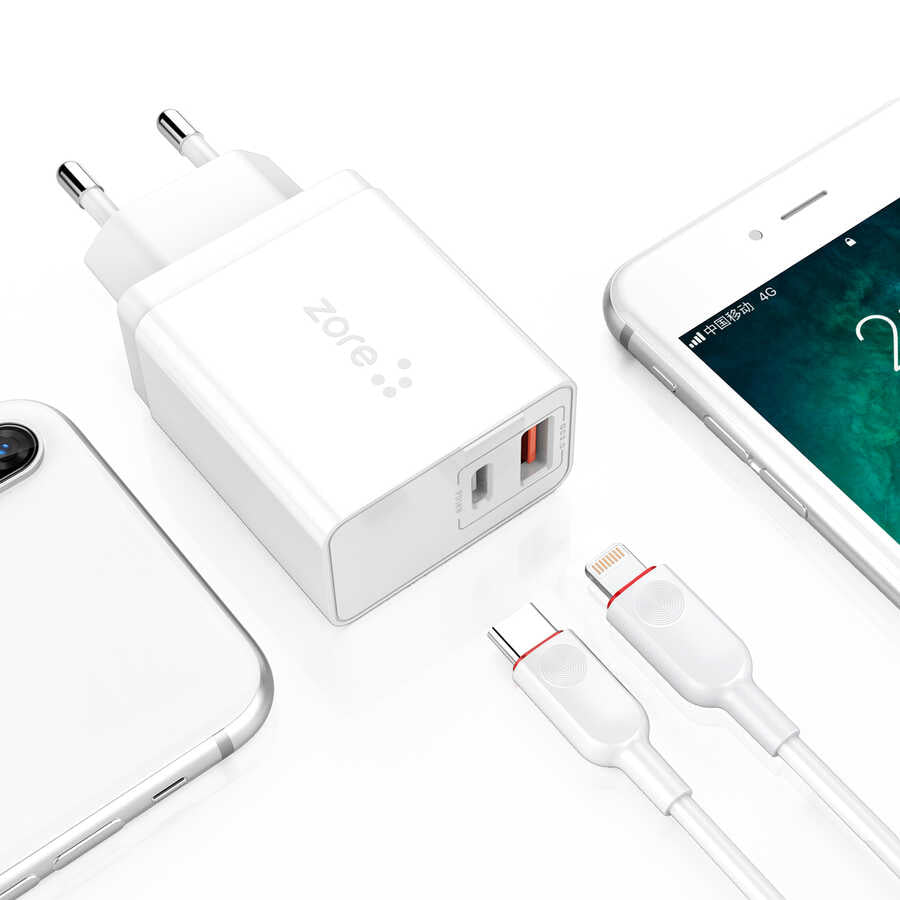 Zore XMac Serisi ZR-X2 PD To Lightning 2 in 1 Şarj Seti