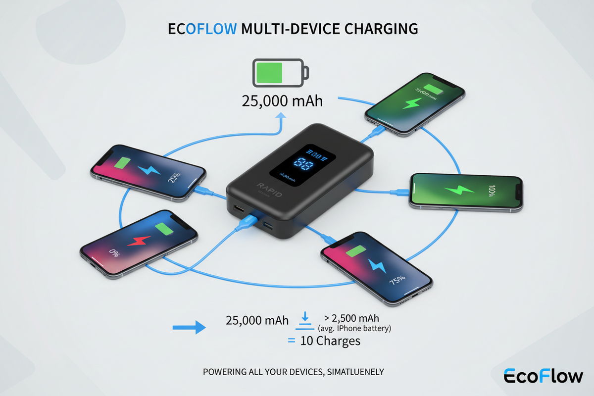 EcoFlow Powerbank iPhone Kaç Kez Şarj Eder?