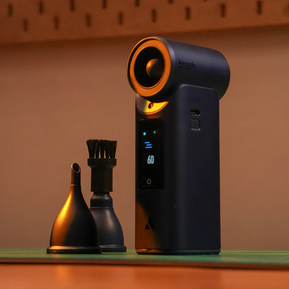 Aecooly PM01S Dijital LED Göstergeli Yüksek Hızlı Portatif Soğutucu El Fanı