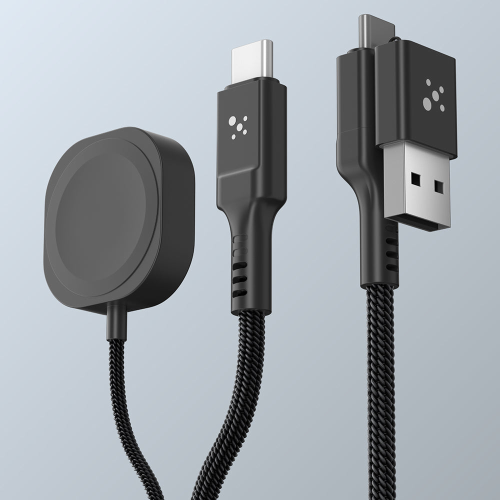 Amazingthing Thunder Pro 7X 100W Apple Watch Serisi Akıllı Saat Wireless 4in1 Type-C PD - Usb Hızlı Şarj Kablosu 1.5M