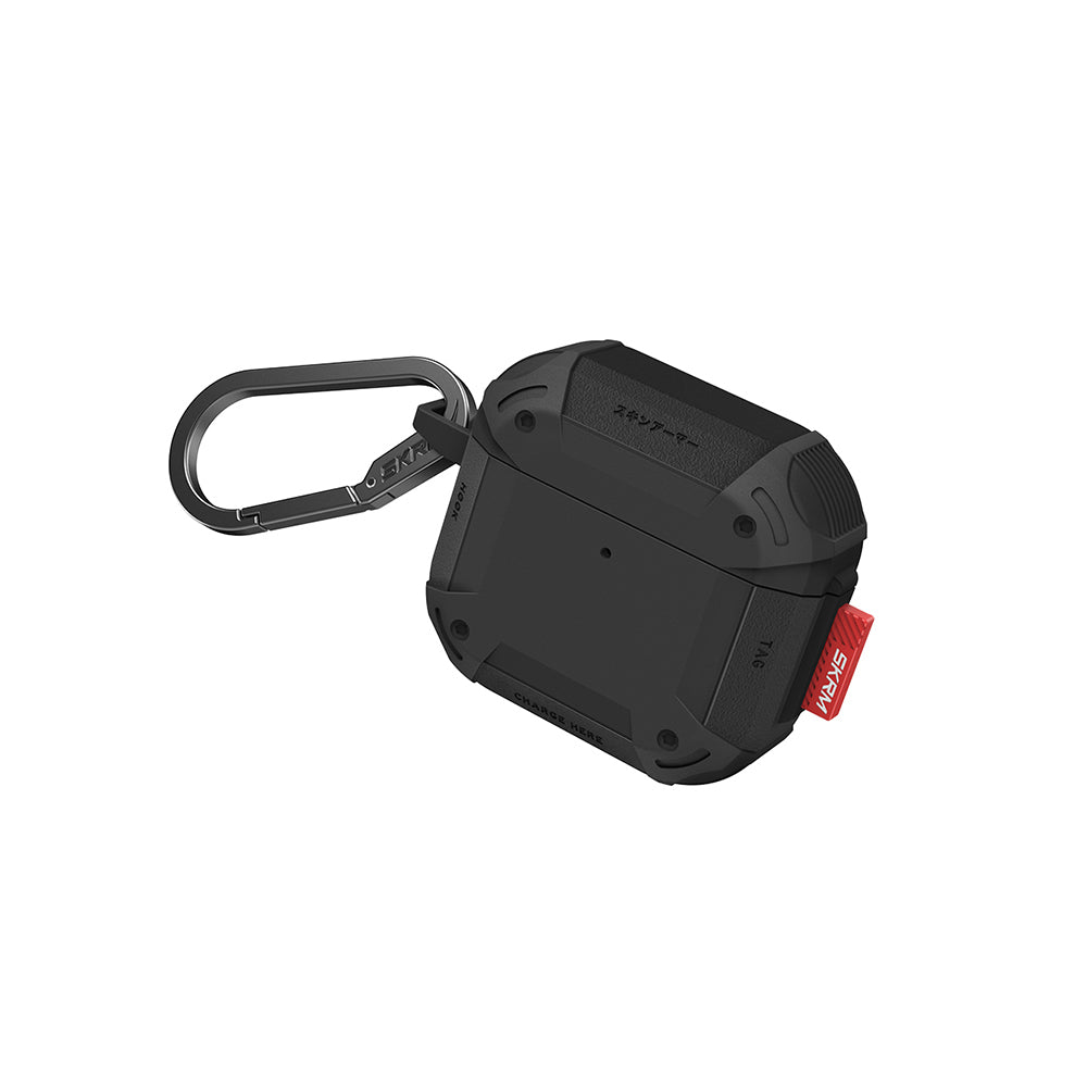 Apple Airpods 4 Kılıf Airbagli Yivli Köşe Tasarımlı 360 Derece Tam Koruma Skinarma Mecha CE Kılıf