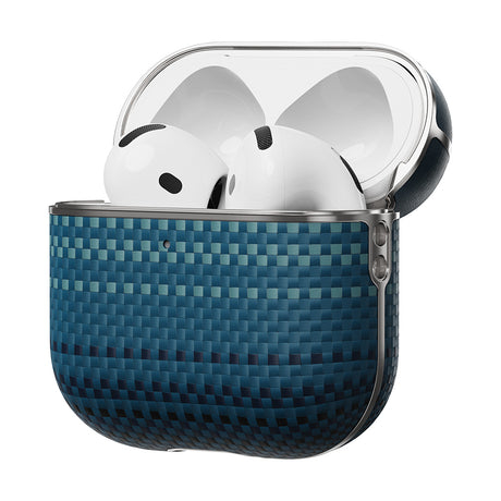 Apple Airpods 4 Kılıf Aramid Fiber Pitaka Tactile Woven Sunset-Moonrise Serisi Kapak