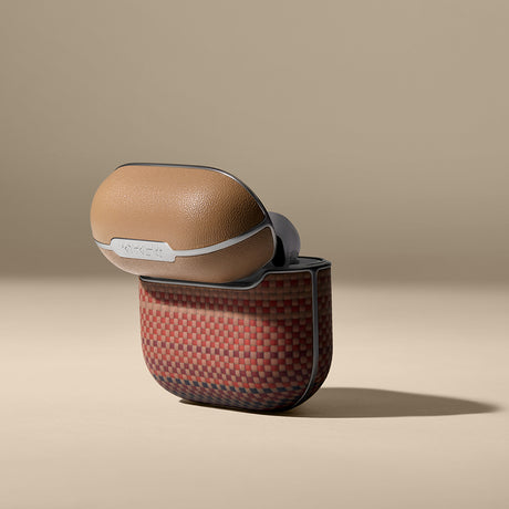 Apple Airpods 4 Kılıf Aramid Fiber Pitaka Tactile Woven Sunset-Moonrise Serisi Kapak