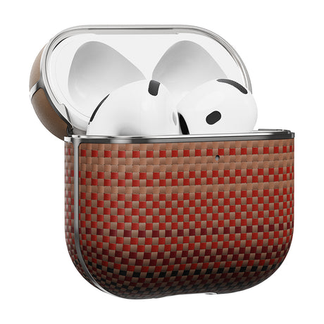 Apple Airpods 4 Kılıf Aramid Fiber Pitaka Tactile Woven Sunset-Moonrise Serisi Kapak