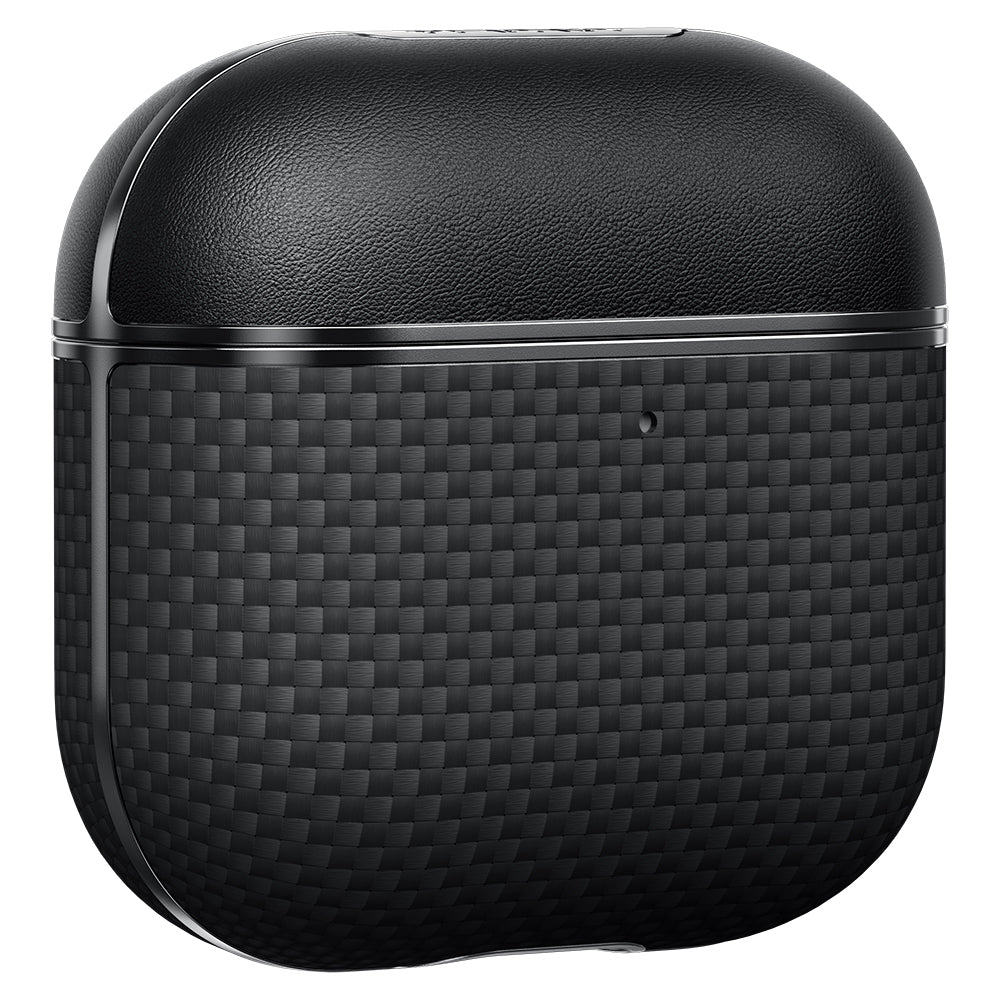 Apple Airpods Pro 2 Kılıf 1500D Aramid Fiber Pitaka Ultra-Slim Classic Serisi Black-Grey Twill Kapak