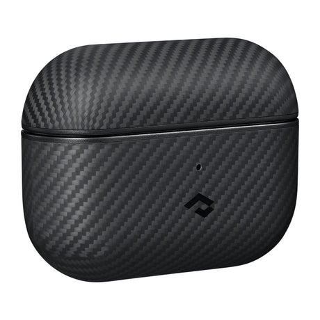 Apple Airpods Pro 2 Kılıf 600D Aramid Fiber Pitaka Classic Serisi Black-Grey Twill Kılıf