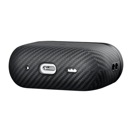 Apple Airpods Pro 2 Kılıf 600D Aramid Fiber Pitaka Classic Serisi Black-Grey Twill Kılıf