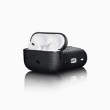 Apple Airpods Pro 2 Kılıf 600D Aramid Fiber Pitaka Classic Serisi Black-Grey Twill Kılıf