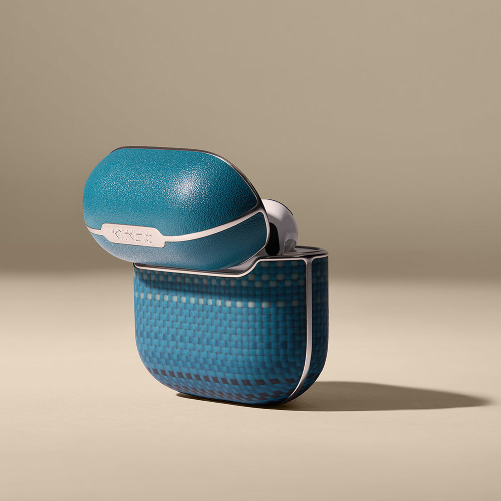Apple Airpods Pro 2 Kılıf Aramid Fiber Pitaka Tactile Woven Sunset-Moonrise Serisi Kapak