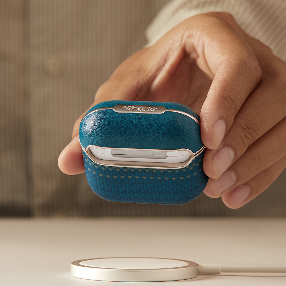 Apple Airpods Pro 2 Kılıf Aramid Fiber Pitaka Tactile Woven Sunset-Moonrise Serisi Kapak