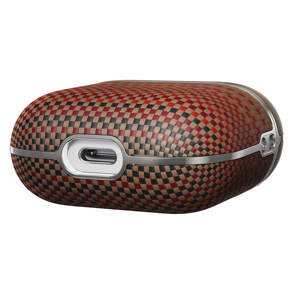 Apple Airpods Pro 2 Kılıf Aramid Fiber Pitaka Tactile Woven Sunset-Moonrise Serisi Kapak