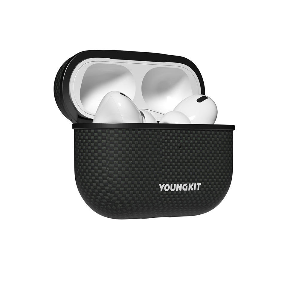 Apple Airpods Pro 2 Kılıf M-safe Şarj Özellikli Aramid Fiber Youngkit 1500D Kevlar Extreme Wing Serisi Kapak