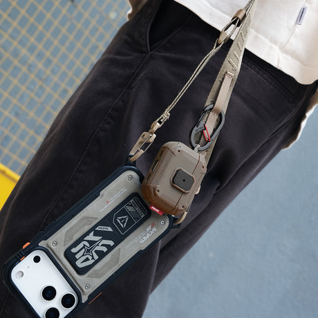 Apple Airpods Pro 3 Kılıf Airbagli Yivli Köşe Kilit Tasarımlı 360 Derece Koruma Skinarma Mecha LE Kılıf