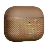 Apple Airpods Pro 3 Kılıf Aramid Fiber Pitaka Glints of Gold Serisi Kapak