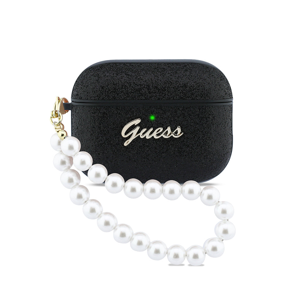 Apple Airpods Pro 3 Kılıf Guess Glitter İnci Bilek Askılı Kapak