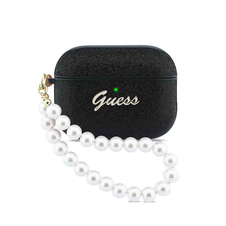 Apple Airpods Pro 3 Kılıf Guess Glitter İnci Bilek Askılı Kapak