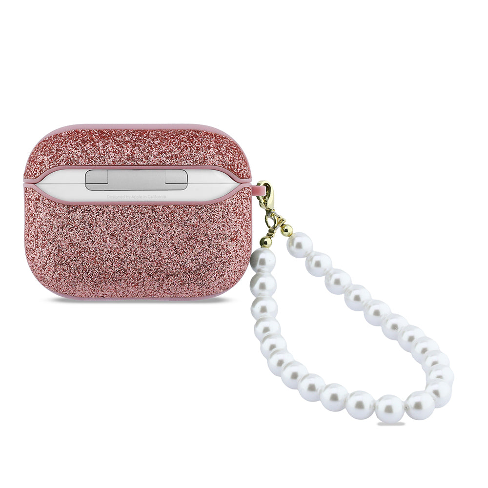 Apple Airpods Pro 3 Kılıf Guess Glitter İnci Bilek Askılı Kapak