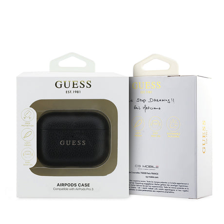 Apple Airpods Pro 3 Kılıf Guess Orjinal Lisanslı Anahtarlıklı PU Deri Kapak
