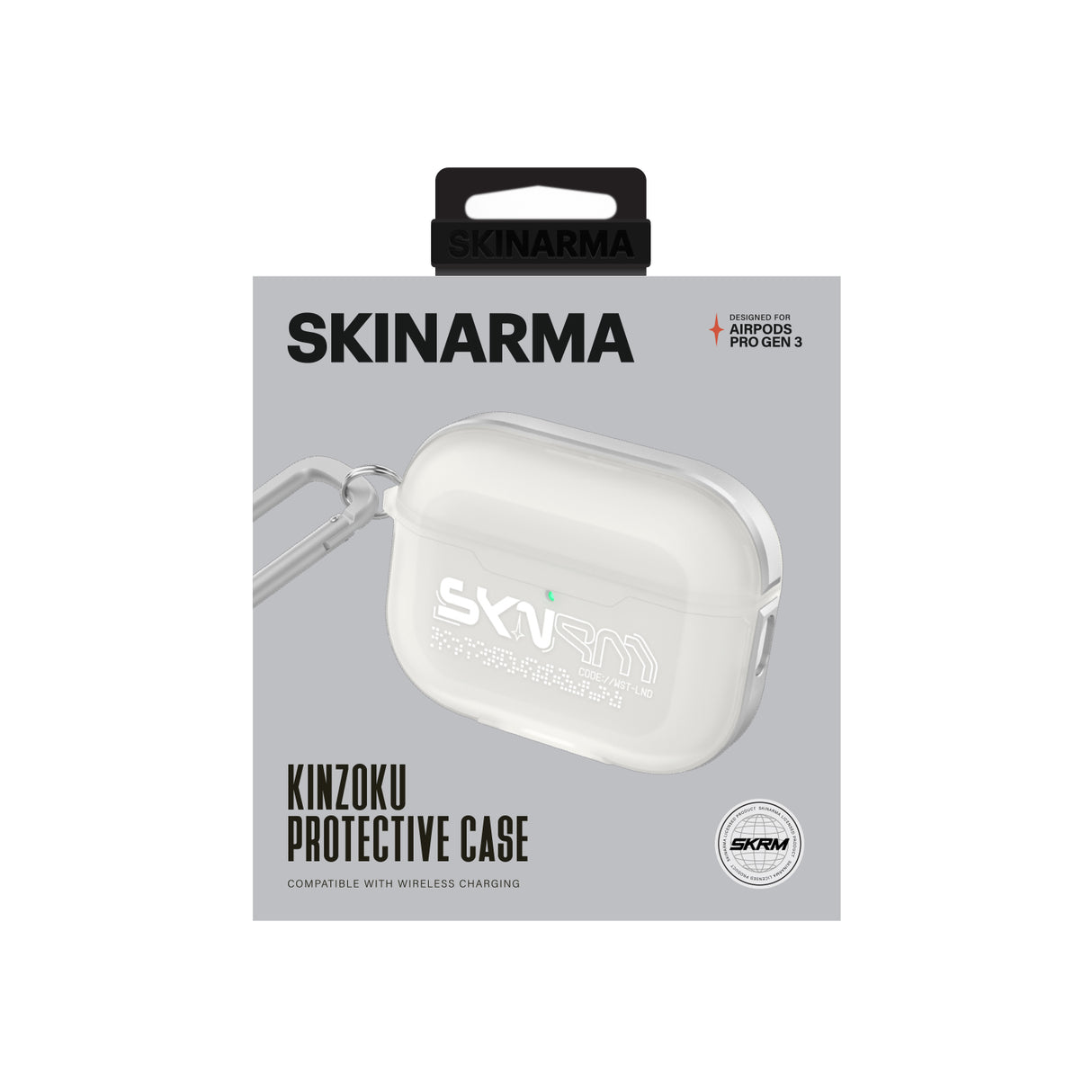 Apple Airpods Pro 3 Kılıf Skinarma Transparan Mat Tasarım Kinzoku Kılıf
