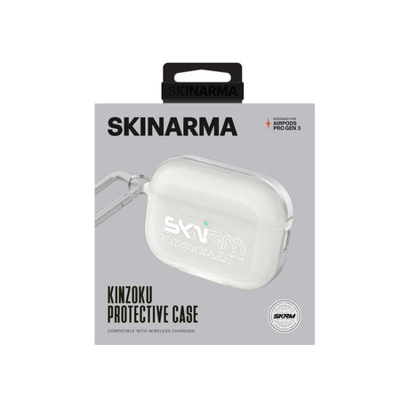 Apple Airpods Pro 3 Kılıf Skinarma Transparan Mat Tasarım Kinzoku Kılıf