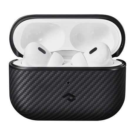 Apple Airpods Pro Kılıf 600D Aramid Fiber Pitaka Classic Serisi Black-Grey Twill Kılıf
