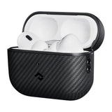 Apple Airpods Pro Kılıf 600D Aramid Fiber Pitaka Classic Serisi Black-Grey Twill Kılıf