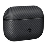 Apple Airpods Pro Kılıf 600D Aramid Fiber Pitaka Classic Serisi Black-Grey Twill Kılıf