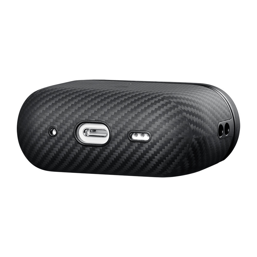 Apple Airpods Pro Kılıf 600D Aramid Fiber Pitaka Classic Serisi Black-Grey Twill Kılıf