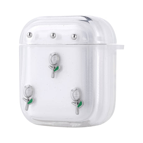 Apple Airpods Zore Airbag 44 Airbag Tasarımlı Simli Şeffaf Kutup Kılıf