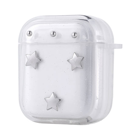 Apple Airpods Zore Airbag 44 Airbag Tasarımlı Simli Şeffaf Kutup Kılıf