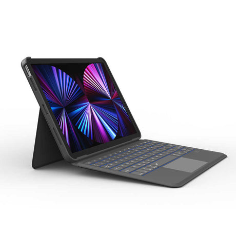 Apple iPad 10.2 (8.Nesil) Wiwu Combo Led Işıklı Magnetik Standlı Klavyeli Kılıf