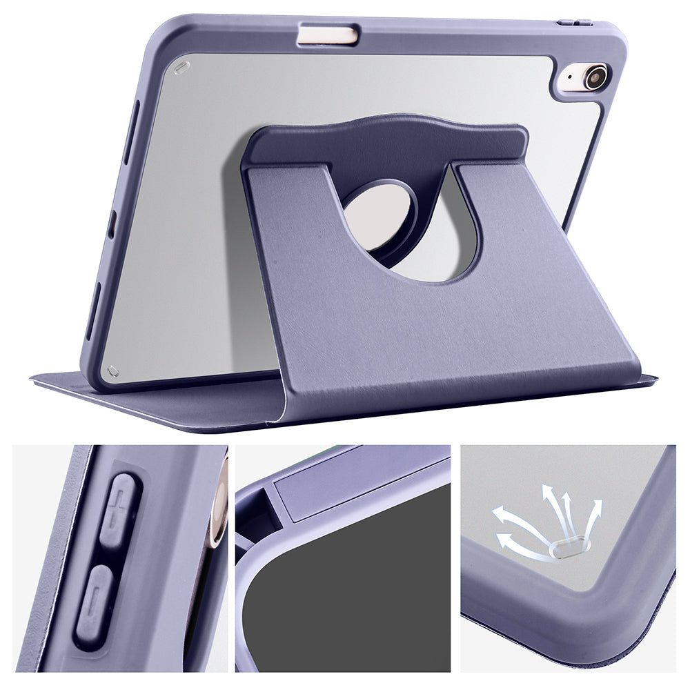 Apple iPad 10.9 2022 (10.Nesil) Kılıf Zore Termik Kalem Bölmeli Dönebilen Standlı Kılıf