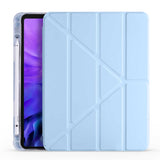 Apple iPad Air 10.9 2020 (4.Nesil) Kılıf Zore Tri Folding Kalem Bölmeli Standlı Kılıf