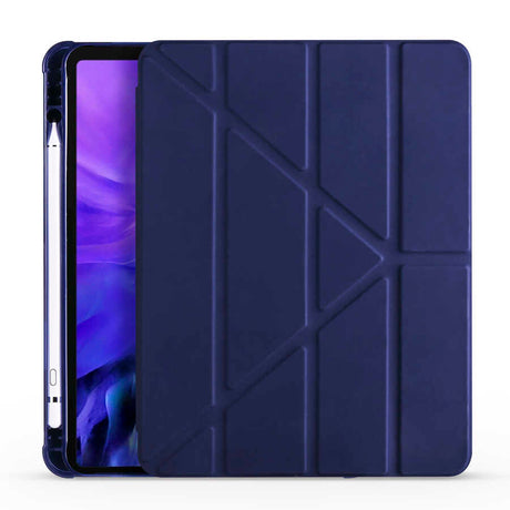 Apple iPad Air 10.9 2020 (4.Nesil) Kılıf Zore Tri Folding Kalem Bölmeli Standlı Kılıf