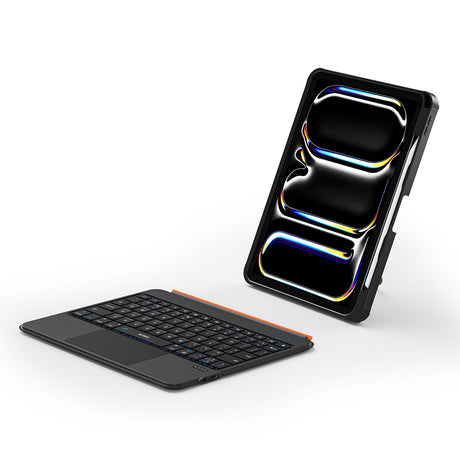 Apple iPad Air 10.9 2022 (5.Nesil) Wiwu MK-007 Combo Pro Kalem Bölmeli Klavyeli Standlı Kılıf