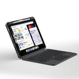 Apple iPad Air 10.9 2022 (5.Nesil) Wiwu MK-007 Combo Pro Kalem Bölmeli Klavyeli Standlı Kılıf