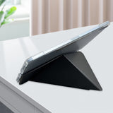 Apple iPad Air 11 2024 Raptic Clear Folio Airbagli Şeffaf Kapaklı Katlanabilir Standlı Kılıf