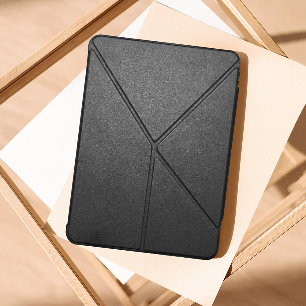 Apple iPad Air 11 2024 Raptic Clear Folio Airbagli Şeffaf Kapaklı Katlanabilir Standlı Kılıf