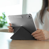 Apple iPad Air 11 2024 Raptic Clear Folio Airbagli Şeffaf Kapaklı Katlanabilir Standlı Kılıf