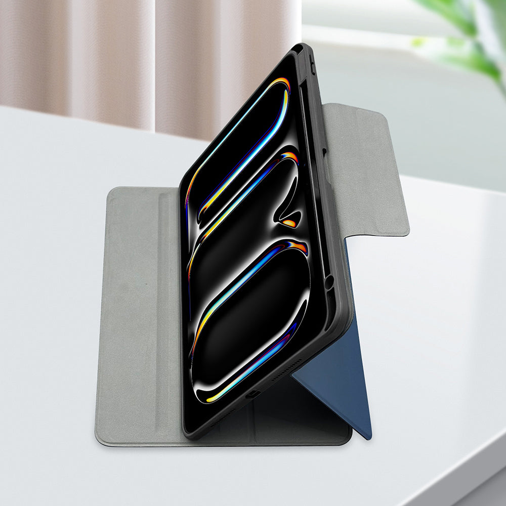 Apple iPad Air 11 2024 Raptic Spin Detachable Folio PU Ayrılabilir Kalem Bölmeli Standlı Kılıf