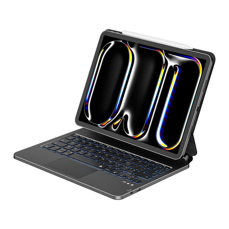 Apple iPad Air 11 2024 Wiwu MK-003 Gizli Kalem Bölmeli Klavyeli Standlı Kılıf