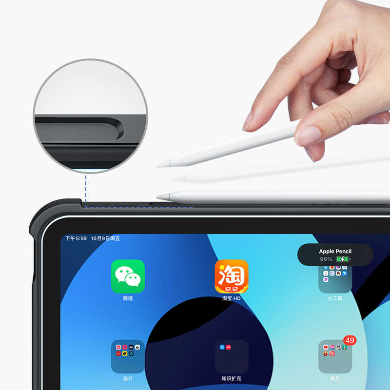Apple iPad Air 11 2025 M3 Benks Multifunctional Kablosuz Klavyeli Kılıf