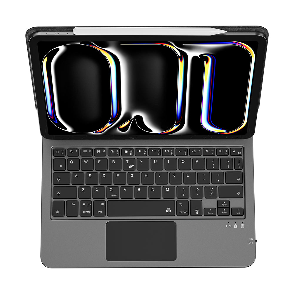 Apple iPad Air 11 2025 M3 Wiwu MK-003 Gizli Kalem Bölmeli Klavyeli Standlı Kılıf